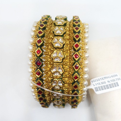 916 Gold Antique Rajwadi Kada RHJ-6296