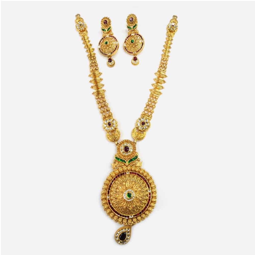 916 Gold Antique Long Necklace Set RHJ-0004