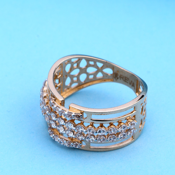 18KT Rose Gold Diamond Classic Design Ring For Wom...