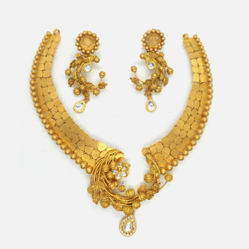 916 Gold Antique Bridal Jewellery Set RHJ-4559