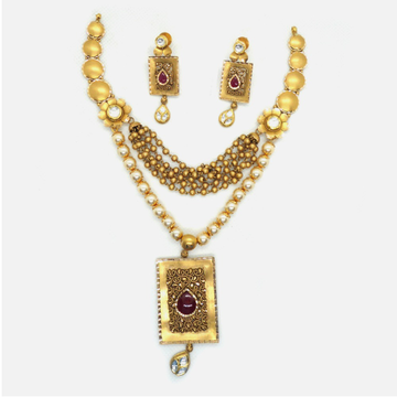 22KT Gold Antique Bridal Jewellery Set RHJ-4942