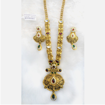 916 Gold Antique Bridal Long Necklace Set RHJ-6029