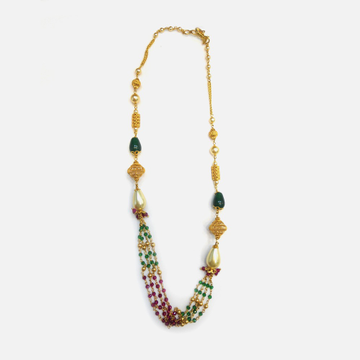 916 Gold Antique Colorstone Mala RHJ-4685