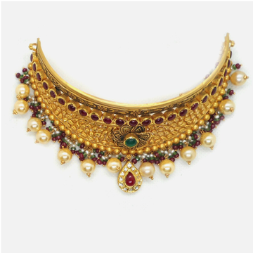 916 Gold Antique Bridal Choker Set RHJ-4109