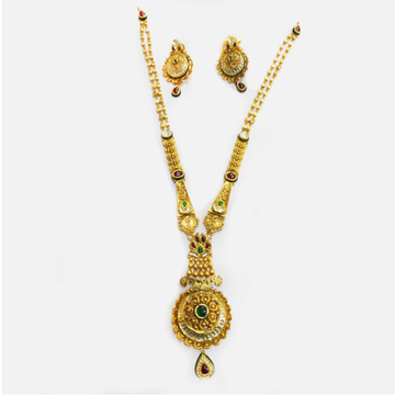 916 Gold Antique Long Necklace Set RHJ-3816
