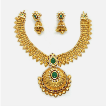 916 Gold Antique Bridal Jewellery Set RHJ-4886