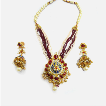 916 Gold Antique Long Necklace Set RHJ-5002