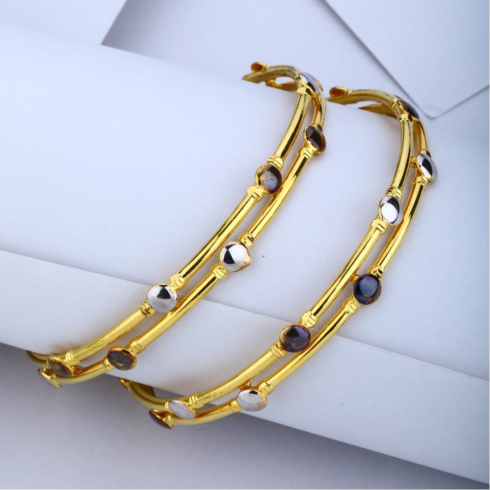 916 Gold Ball Pipe Copper Kadli Bangle