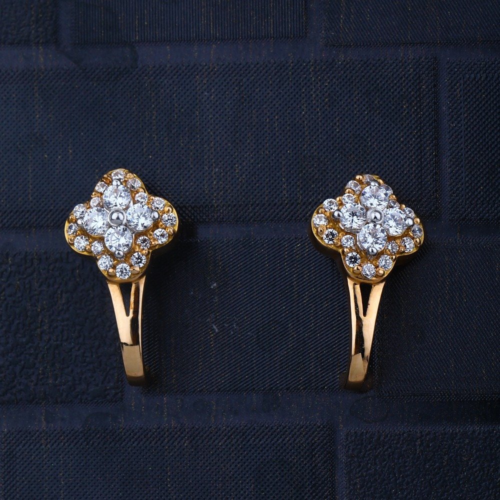 916 gold CZ Ethnic Design Earring 