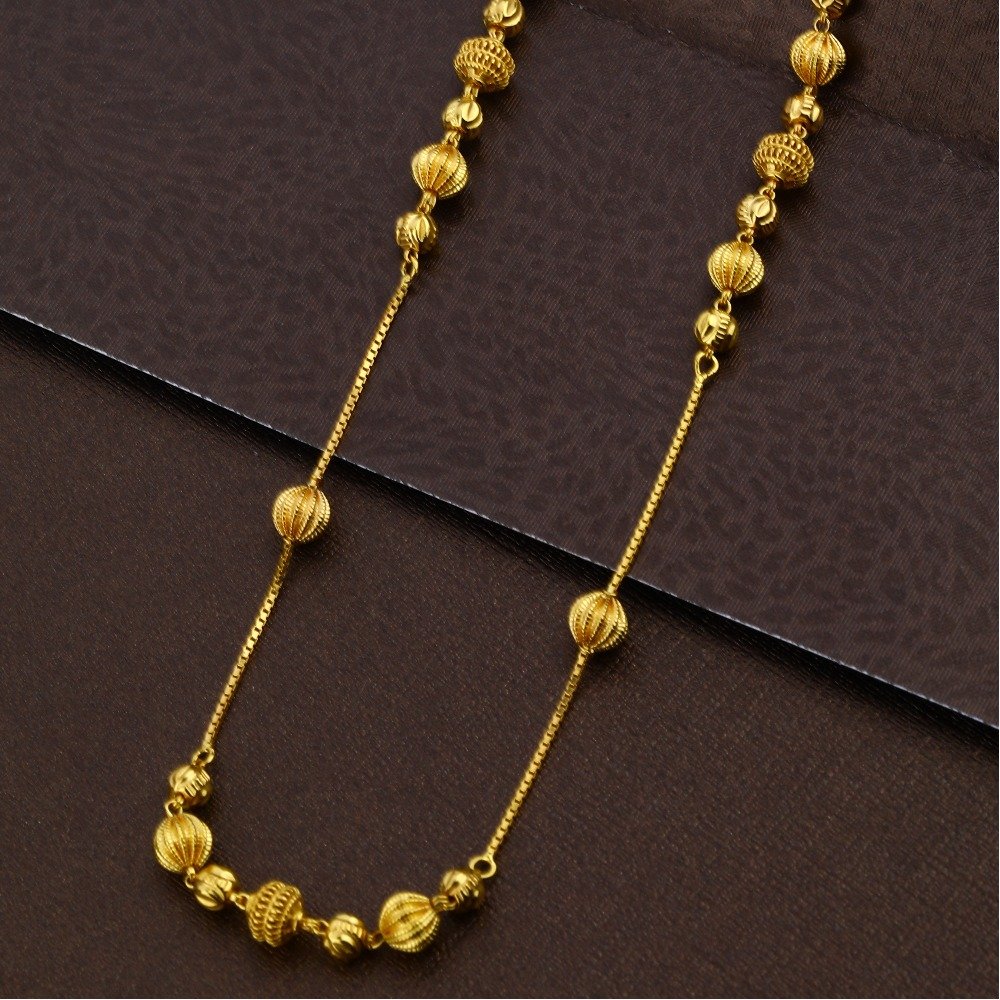 916 Gold Hallmark Beads Mala