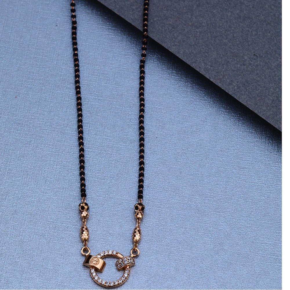 18KT Rose Gold Daily wear Mangalsutra 