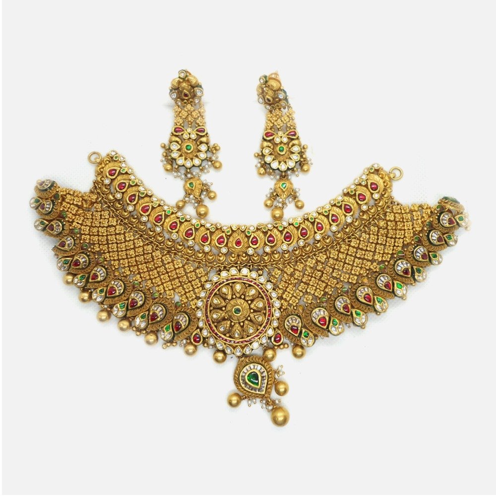 916 Gold Designer Bridal Choker Set RHJ-6036