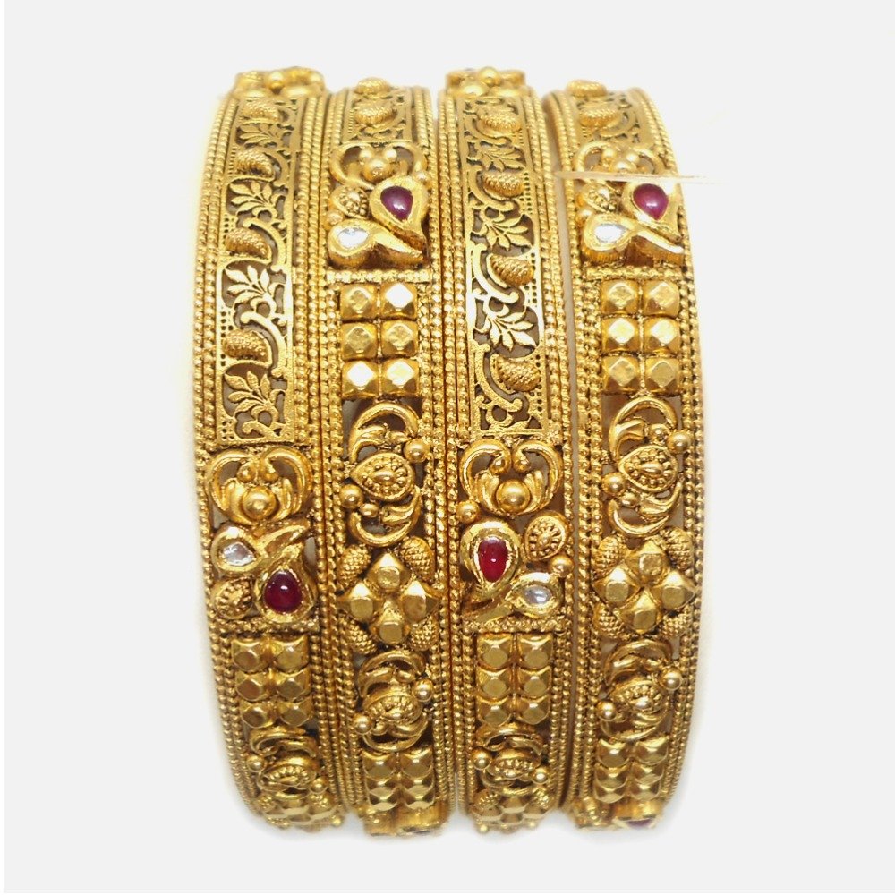 22K Gold Antique Bridal Bangle RHJ-4904