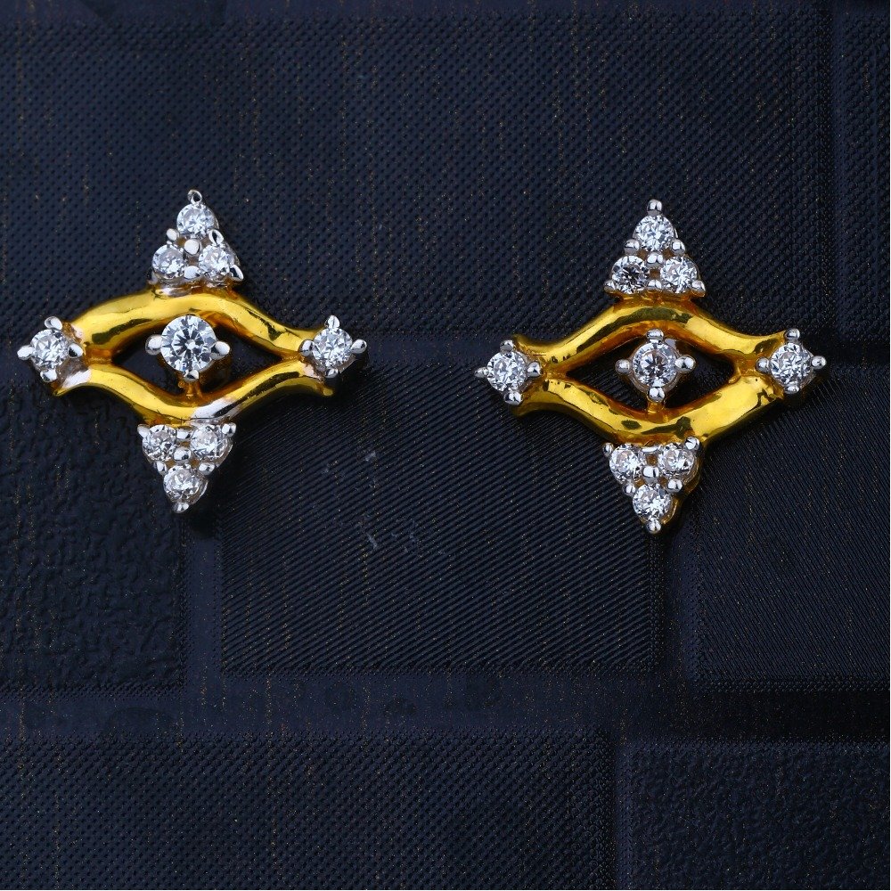 916 Gold Hallmark  Fancy Design Earring