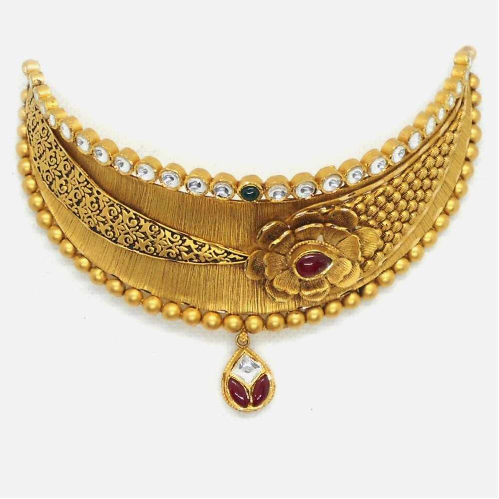 916 Gold Antique Bridal Choker Set RHJ-4076