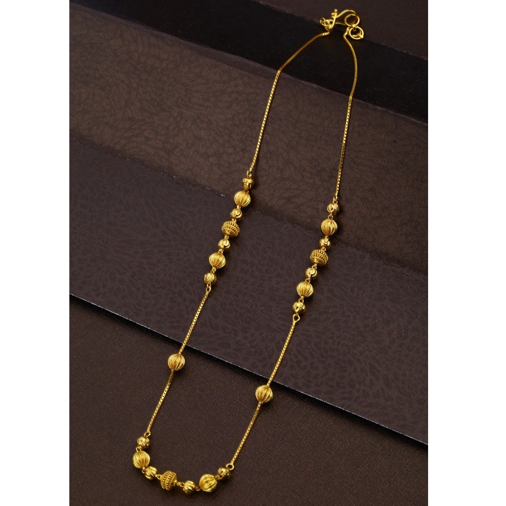 916 Gold Hallmark Beads Mala